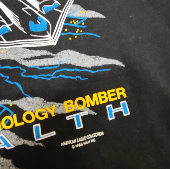 B2 Advanced Technology Bomber Stealth Black XL Cotton Shirt American Eagle 1988 - Picture 6 of 16